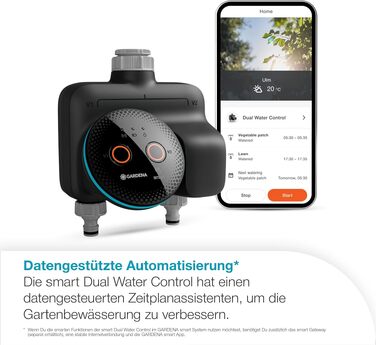 Gardena smart Water Control 19033-20: Автоматичний полив для саду, інтеграція з розумним домом, захист від заморозків