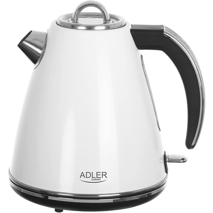 Електричний чайник ADLER AD 1341, білий, 1.7 л, 2200 Вт