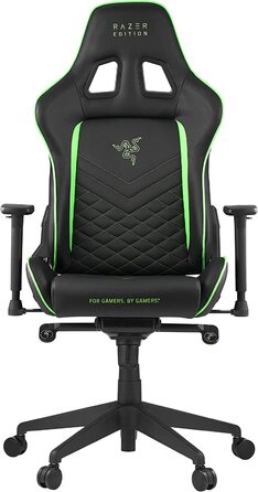 Ігрове крісло Razer TAROK PRO від Zen Gaming, чорне/зелене, з меморі-піною для попереку, подушкою для шиї, 3D-підлокітниками