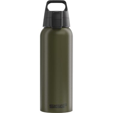 Спортивна алюмінієва пляшка для води SIGG WMB ONE, герметична, для газованих напоїв, BPA-free, 1 л, Зелена