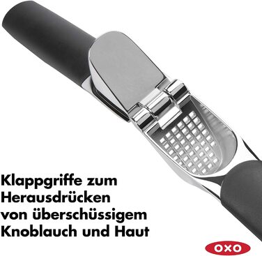 Прес для часнику та імбиру OXO Good Grips, ручний, можна мити в посудомийці