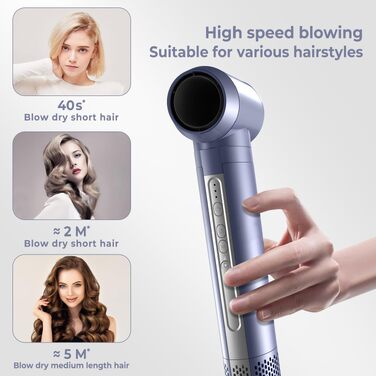 Набір для укладки волосся Hairstyler 5-в-1 з автозавиткою та фен-щіткою (Срібний)