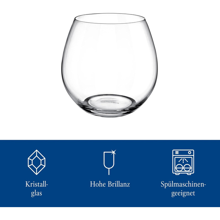 Набір склянок для води Villeroy & Boch Entrée, кришталеве скло, 300 мл, 4 шт., прозорі