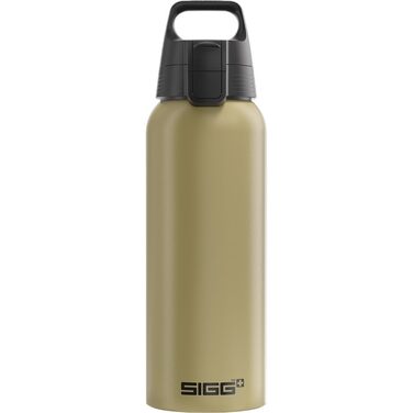 Алюмінієва пляшка для води SIGG WMB ONE 1 л, герметична, підходить для газованих напоїв, BPA-free, колір Caramel Sand