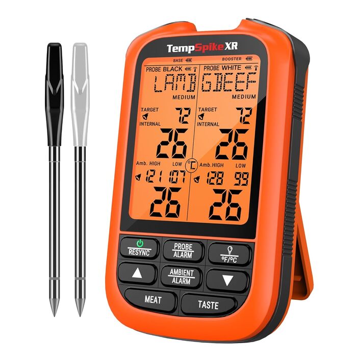 Бездротовий термометр для м'яса ThermoPro TempSpike з радіусом 300м - термометр для гриля, приготування їжі та рідин