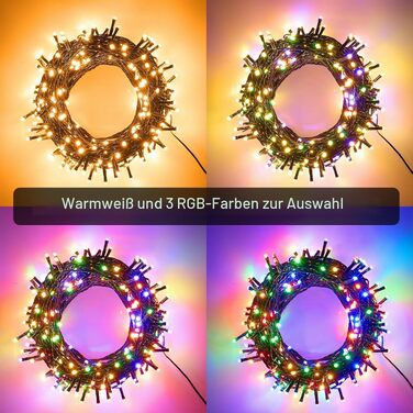 Світлодіодна гірлянда MAGGIFT 400 LED (30м), теплий білий колір, з пультом та таймером, 8 режимів, водонепроникна IP44 для вулиці, саду та дому