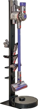 Алюмінієва підставка Mount Plus HAB2-HS для бездротових пилососів Dyson V15, V12, V11, V10, V8, V7, V6 та роботів-пилососів, з 8 тримачами для аксесуарів