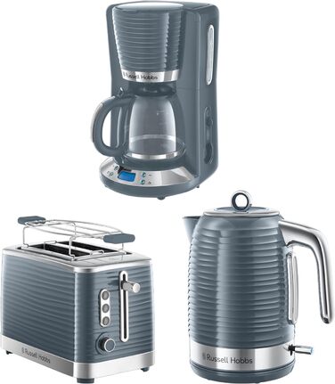 Набір Russell Hobbs Inspire Grey: тостер, чайник та кавоварка