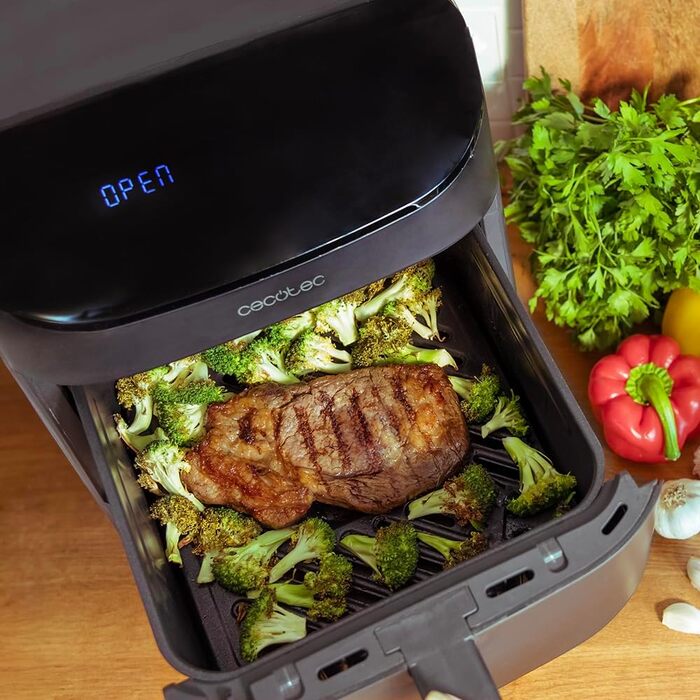 Аерофритюрниця, духовка та гриль Cecotec Cecofry FoodCourt 11000 Connected 11 л, 1850 Вт, 3-в-1, 8 програм, керування через Wi-Fi та додаток, 40-230°C