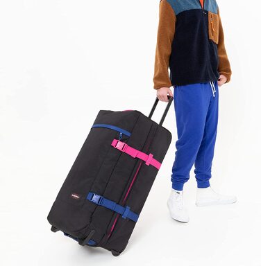 Велика дорожня валіза Eastpak TRANVERZ L 121 л, 79 см, темно-синя (Kontrast Escape Navy), на колесах, преміум-якість