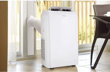Мобільний кондиціонер з функцією обігріву 12000 BTU до 32 м² з витяжним шлангом 1,5 м, таймером і режимом осушення