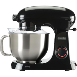 Кухонна машина BOURGINI Steel Kitchen Chef 5,5 л, 1800 Вт, ретро, чорна