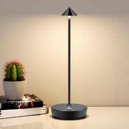 Бездротові настільні лампи, перезаряджувані, LED, 6000mAh, вологостійкі, портативні, диммування, 2 шт., Титан (чорний)