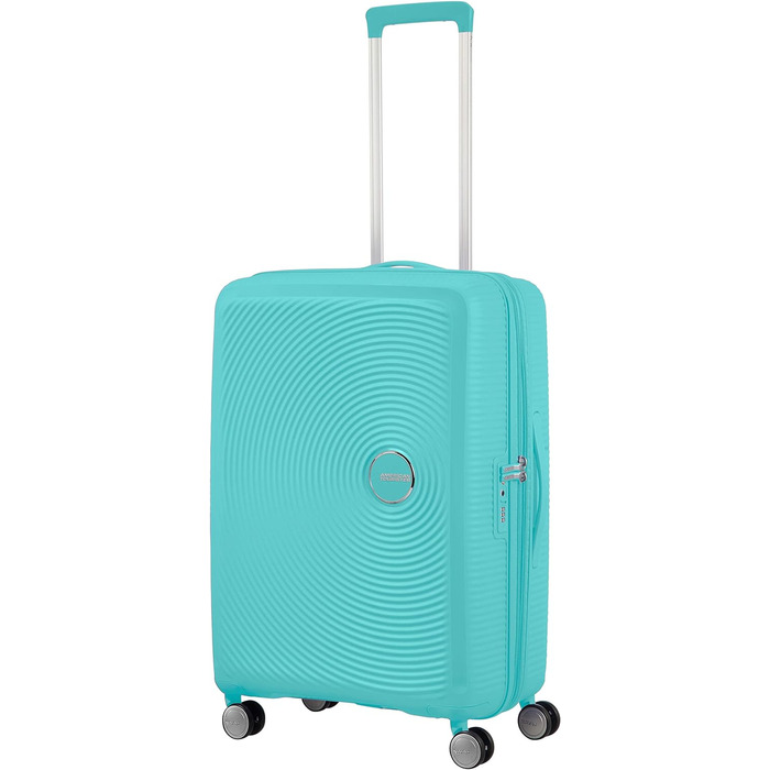 Валіза American Tourister Soundbox розширювана 67 см, 71.5/81 л, синя, TSA замок, на 4 колесах