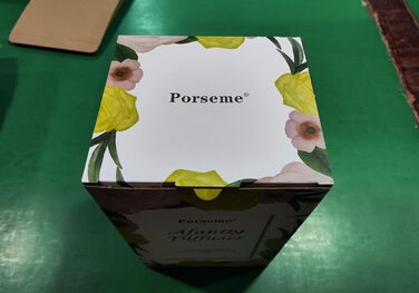 Аромадифузор Porseme 280 мл, ультразвуковий з 3D-скляним корпусом, 7 LED-підсвіток, без BPA, з таймером, для дому, йоги та SPA (сріблястий)