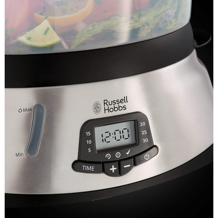 Рисівварка Russell Hobbs 19750-56 з функцією підігріву та парової обробки, антипригарне покриття, мірний стакан та ложка, скляна кришка