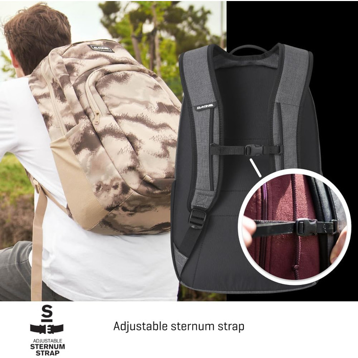Рюкзак Dakine Campus 25L унісекс для школи, ноутбука та подорожей, водовідштовхуючий, поліестер, колір Carbon II