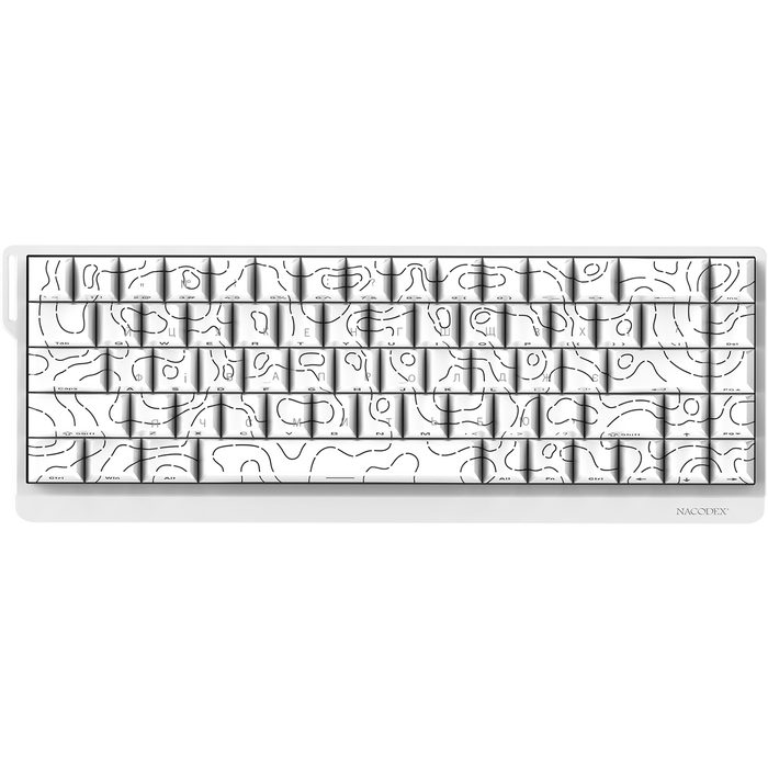 Дротова механічна клавіатура Ajazz NK68 V2 Red Switch (NK68-V2-R-S-W)