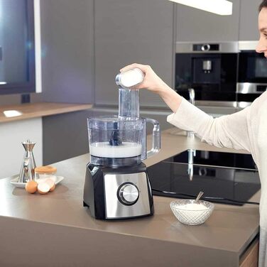 Кухонний комбайн BLACK+DECKER BXFPA1200E, 1200Вт, 1,5л, 2 швидкості, турборежим, 8 насадок, антивідбиткове покриття, ножі з нержавіючої сталі, BPA-free