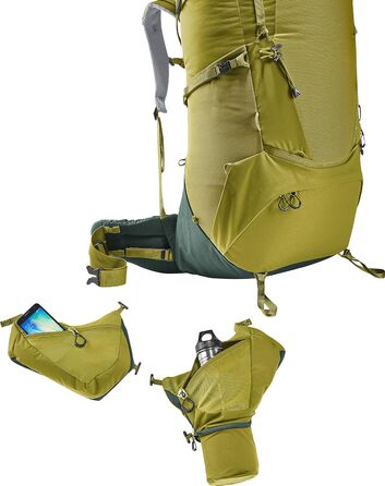Туристичний рюкзак Deuter Aircontact Core 70+10 л, зелений (2024), для трекінгу