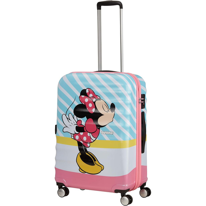 Валіза American Tourister Wavebreaker Disney Minnie Pink Kiss 67 см, 64 л, багатобарвна, спінер