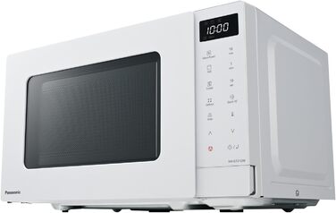 Мікрохвильова піч Panasonic NN-ST21QWEPG 20л з грилем, біла – 800 Вт, автоматичне розморожування, 11 програм, LED-дисплей