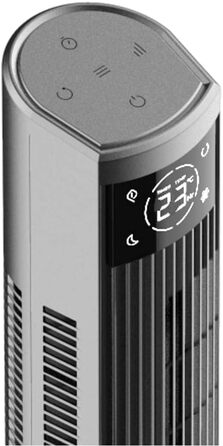 Вентилятор вежний Cecotec EnergySilence 9090 Skyline Ionic 119 см, 45 Вт, з іонізатором, LED сенсорним екраном, пультом ДУ, 3 режими, таймер 12 год, коливання 70°, сірий
