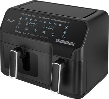 Фритюрниця ECG AF 8300 Dual Fry, 8,3 л, 2700 Вт, подвійна чаша, електрична