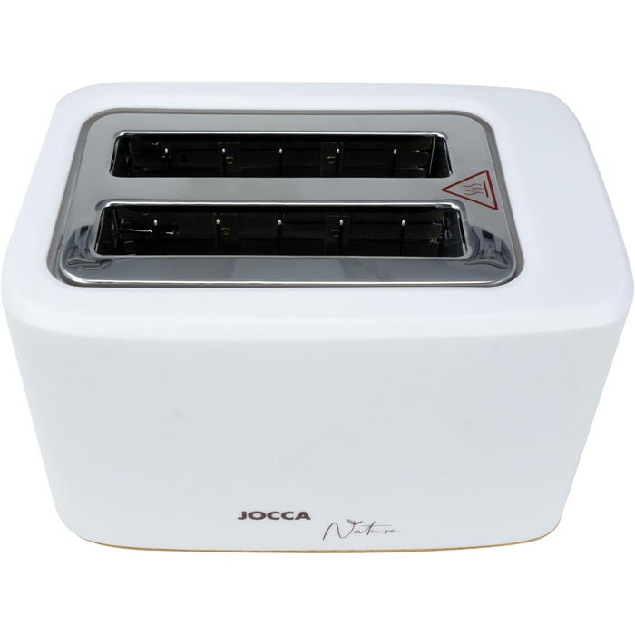 Тостер JOCCA Nature на 2 скибки, 7 режимів, функції розморожування, підігріву, відміни, широка щілина для хліба та випічки, білий