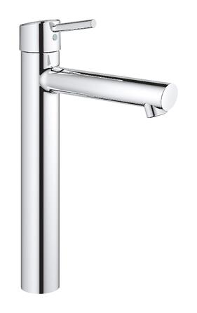 Змішувач для раковини GROHE Concetto одноручний, з QuickFix, хром (23739002) для настановних раковин