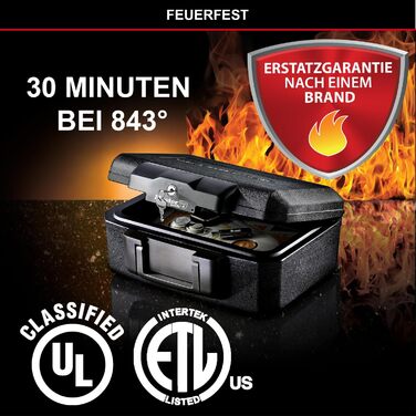 Сейф Master Lock вогнестійкий  з ключем, потрійний захист від пожежі, води та крадіжок, 5L, 15,5 x 36,2 x 28,4 см