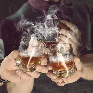 Набір для копчення коктейлів Whiskey Smoker Kit з пальників, для віскі, бурбону, з 4 смаками дерев'яної стружки, подарунковий набір для любителів коктейлів, чоловіків, тата, чоловіка, шефа