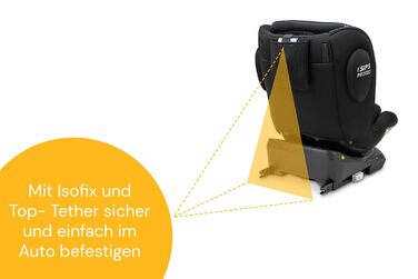 Дитяче автокрісло Osann Swift360 S i-Size, 360° поворотне, реверсивне, для дітей 76-150 см, чорне