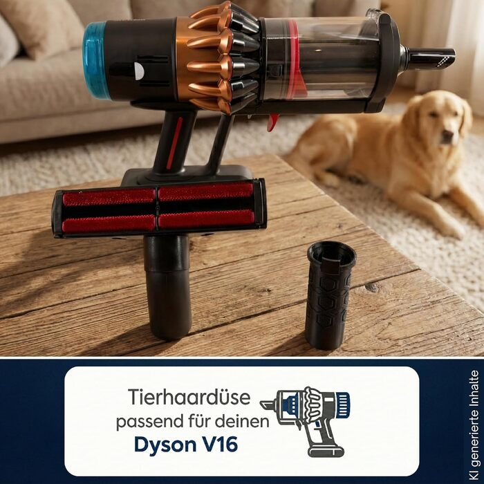 Насадка для видалення шерсті тварин Tierhaardüse для пилососа Dyson V16 Premium, Polsterdüse для м'яких меблів