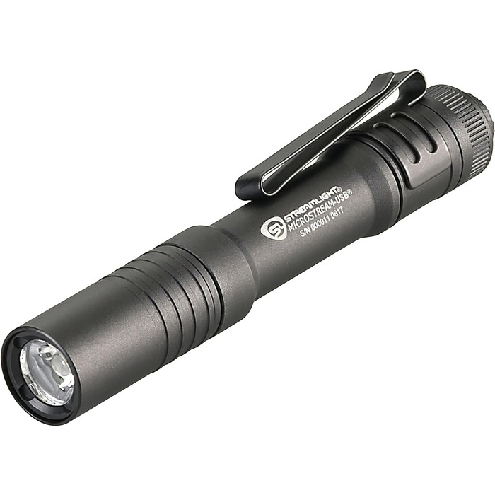 Ліхтарик Streamlight Microstream USB 250 люмен, компактний, акумуляторний, з USB-кабелем та ремінцем, чорний