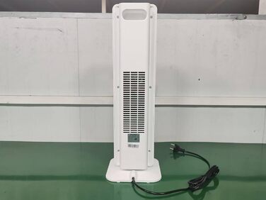 Керамічний електрообігрівач PELONIS 2000W з термостатом, дистанційним керуванням, 75° обертанням, таймером 24 години, енергозберігаючий, тихий, для спальні, 58 см, білий