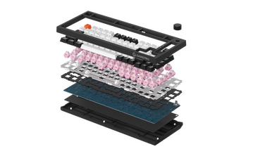 Дротова механічна клавіатура GamePro MK160 V2 Warden QLAB Sakura White (MK160-V2-BL-QS)