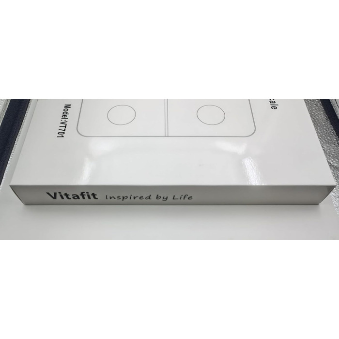 Ваги для вимірювання жирової маси тіла Vitafit з Bluetooth та додатком, 180 кг, чорні, аналізатор складу тіла, індекс маси тіла, м'язова маса
