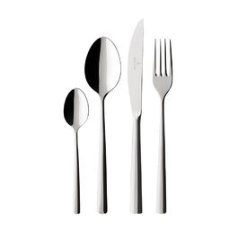 Набір столових приборів Villeroy & Boch Piemont, 24 штуки, сріблястий, придатний для миття в посудомийній машині, на 6 осіб, нержавіюча сталь