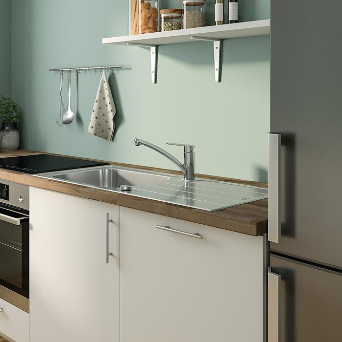 Змішувач кухонний GROHE Start Eco з плоским виливом, поворотний на 140°, хром (31685000)