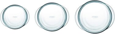 Набір жароміцних сковорідок Pyrex з боросилікатного скла, 3 предмети