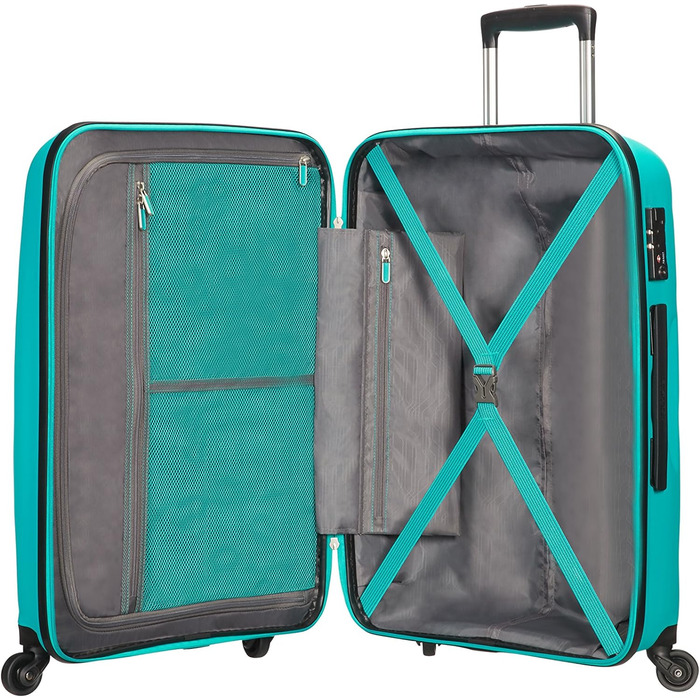 Валіза American Tourister Bon Air Spinner M 66 см, бірюзова, ручна поклажа