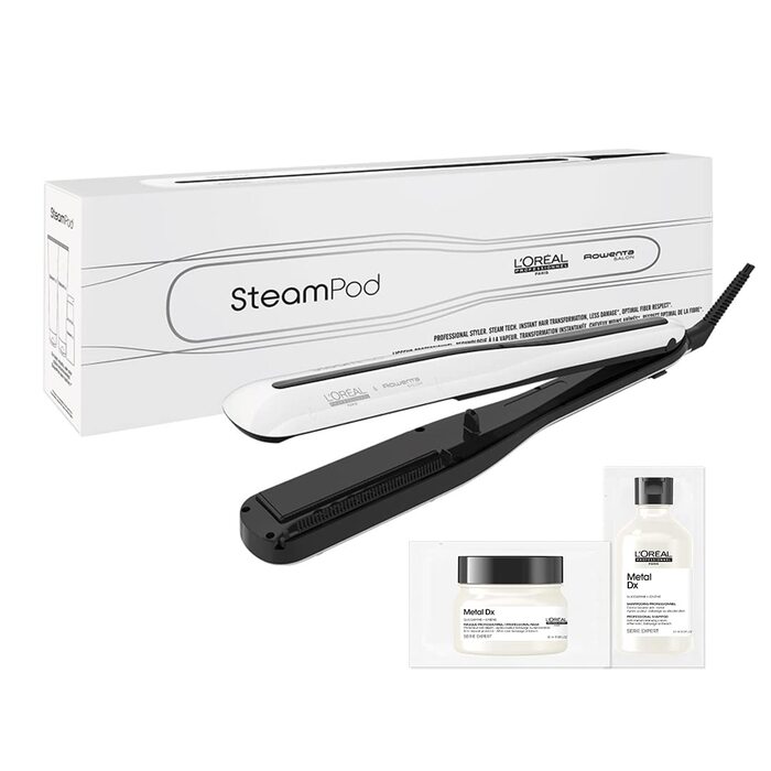 L’Oréal Professionnel Paris SteamPod 3.0 – парова плойка для волосся з шампунем і маскою, стайлер з паровою технологією для всіх типів волосся