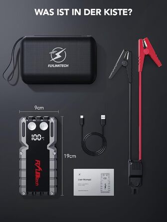 Бустер для автомобіля FLYLINKTECH 7000A — Пусковий пристрій (Powerbank) для 12V авто