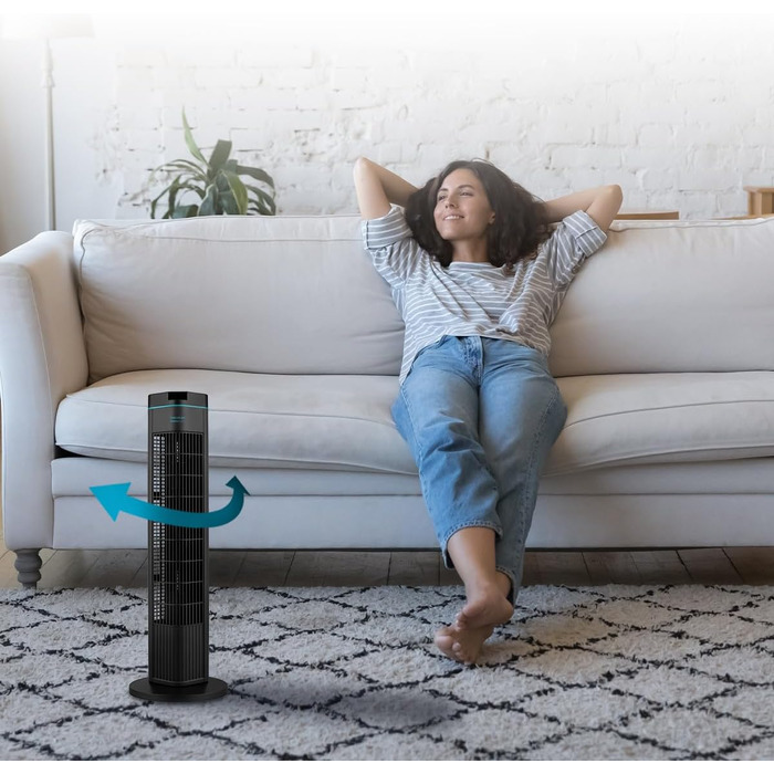 Вентилятор підлоговий Cecotec EnergySilence 790 Skyline 50W 76см з таймером, чорний