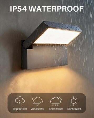 Світильник вуличний настінний LED EBION 18W, поворотний на 90°, водонепроникний IP54, алюміній, 4000K, антрацит