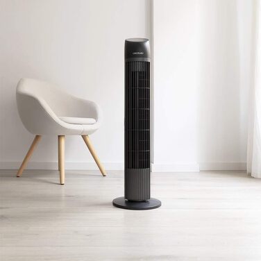 Вентилятор Cecotec EnergySilence 8050 SkyLine Smart з пультом та таймером, 45 Вт, мідний двигун, 3 швидкості, чорний