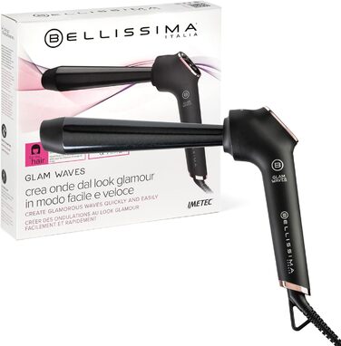 Плойка конусна Bellissima Glam Waves з діамантово-керамічним і кератиновим покриттям, дисплеєм, 5 температурними режимами, швидким нагріванням та захистом від опіків