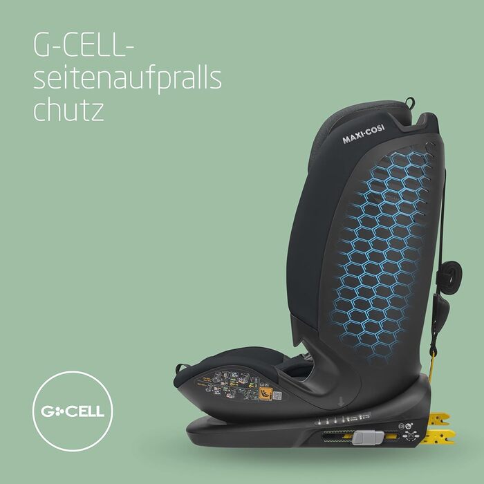 Дитяче автокрісло Maxi-Cosi Titan Plus i-Size, 76–150 см, з G-CELL захистом, 4 положення, для дітей 15 місяців–12 років, графіт