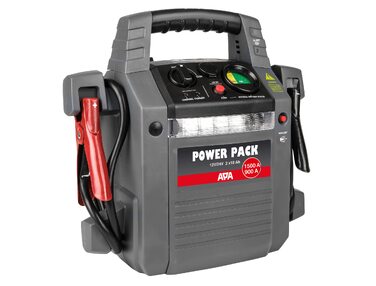 Пусковий пристрій APA 16524 Power Pack 12/24V, бустер для авто 900A, літій-іонний акумулятор, сірий